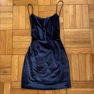 NBD Navy Velvet Mini Dress